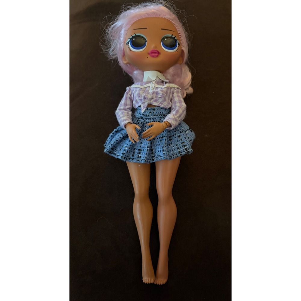 LOL Surprise OMG Fashion Doll Uptown‎ Girl Pink Hair Gingham Shirt